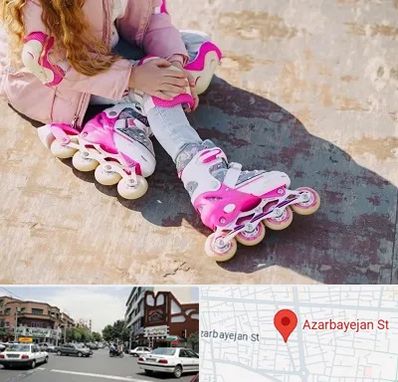 مربی اسکیت در خیابان آذربایجان