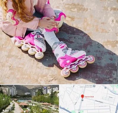 مربی اسکیت در بلوار تعاون