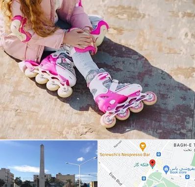 مربی اسکیت در فلکه گاز شیراز