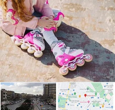 مربی اسکیت در بلوار فردوسی مشهد