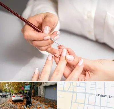 سالن کاشت ناخن در خیابان فلسطین