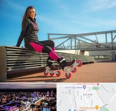 مربی اسکیت خانم در گلسار رشت 