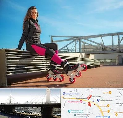 مربی اسکیت خانم در پارک وی 