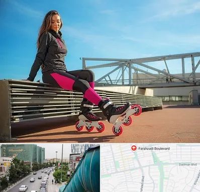 مربی اسکیت خانم در بلوار فرحزادی