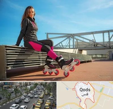 مربی اسکیت خانم در شهر قدس