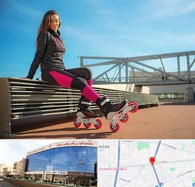 مربی اسکیت خانم در نصف راه تبریز