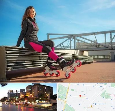 مربی اسکیت خانم در بلوار سجاد مشهد