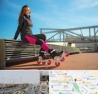 مربی اسکیت خانم در بلوار توس مشهد