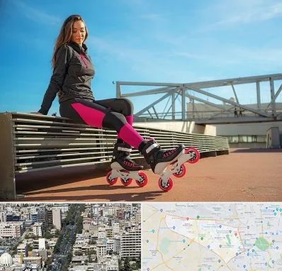 مربی اسکیت خانم در منطقه 18 تهران