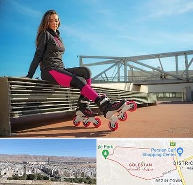 مربی اسکیت خانم در شهرک گلستان شیراز