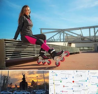 مربی اسکیت خانم در میدان حر