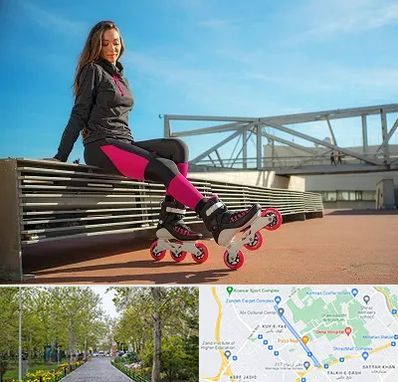 مربی اسکیت خانم در قدوسی غربی شیراز