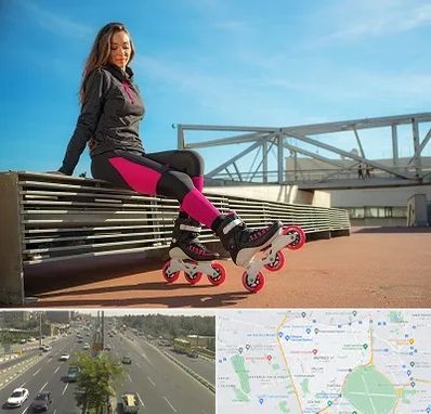 مربی اسکیت خانم در منطقه 17 تهران