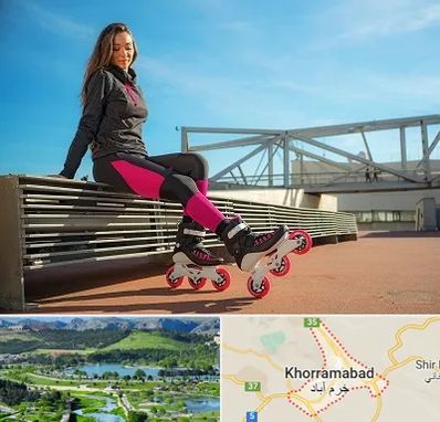 مربی اسکیت خانم در خرم آباد