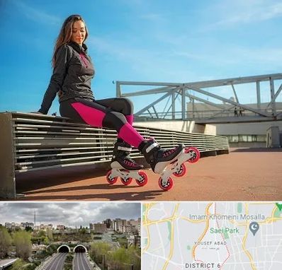 مربی اسکیت خانم در یوسف آباد 