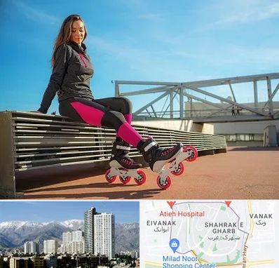 مربی اسکیت خانم در شهرک غرب 