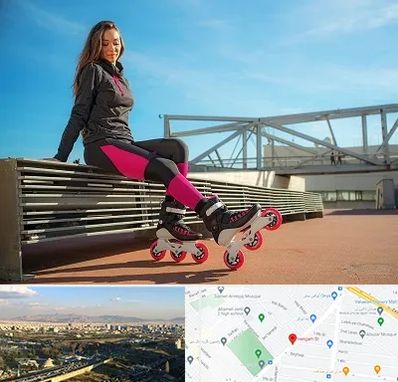 مربی اسکیت خانم در هنگام