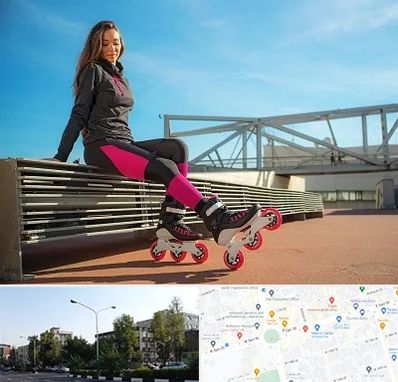 مربی اسکیت خانم در میدان کاج