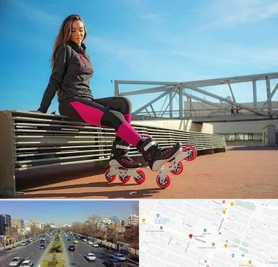 مربی اسکیت خانم در بلوار معلم مشهد
