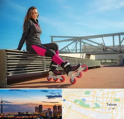 مربی اسکیت خانم در غرب تهران 