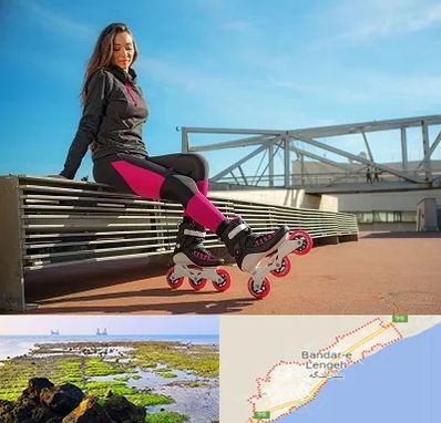 مربی اسکیت خانم در بندرلنگه