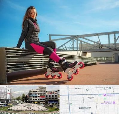 مربی اسکیت خانم در مرکز تهران