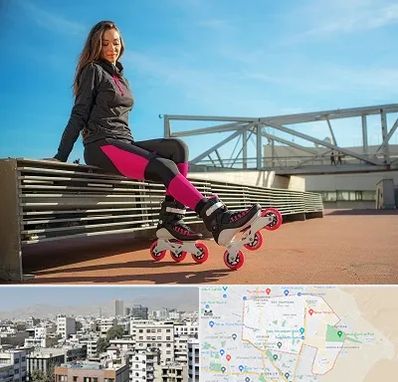 مربی اسکیت خانم در منطقه 14 تهران