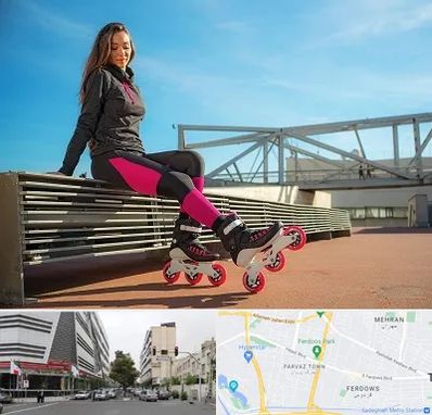 مربی اسکیت خانم در بلوار فردوس 