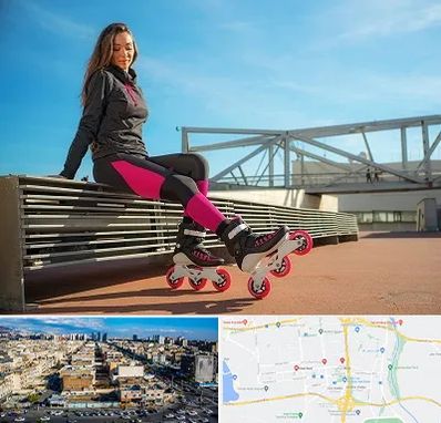 مربی اسکیت خانم در شهرک راه آهن