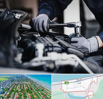 تعمیرکار خودرو در نور