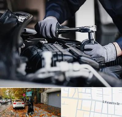 تعمیرکار خودرو در خیابان فلسطین