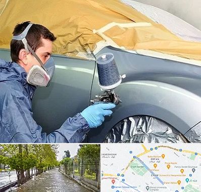 نقاشی خودرو در خیابان ارم شیراز