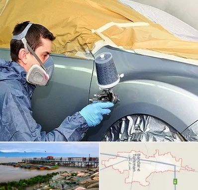 نقاشی خودرو در بندر ترکمن