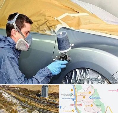 نقاشی خودرو در خیابان نیایش شیراز