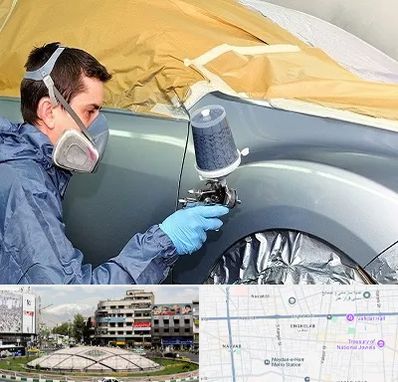 نقاشی خودرو در مرکز تهران