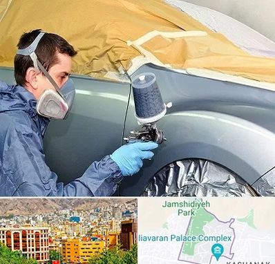 نقاشی خودرو در نیاوران 