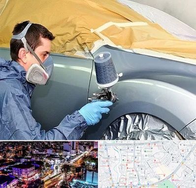 نقاشی خودرو در منظریه رشت