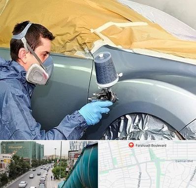 نقاشی خودرو در بلوار فرحزادی