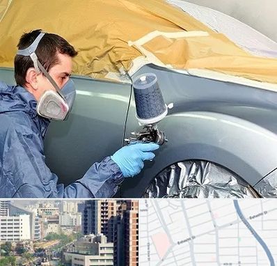 نقاشی خودرو در خیابان بهشتی