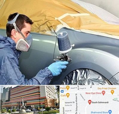 نقاشی خودرو در سهروردی 