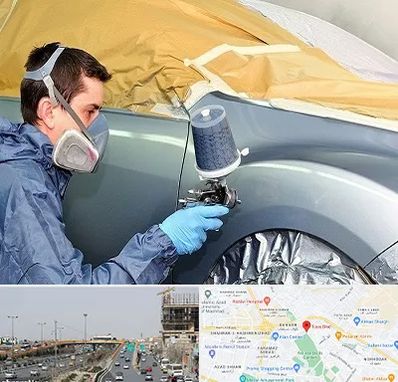 نقاشی خودرو در بلوار توس مشهد