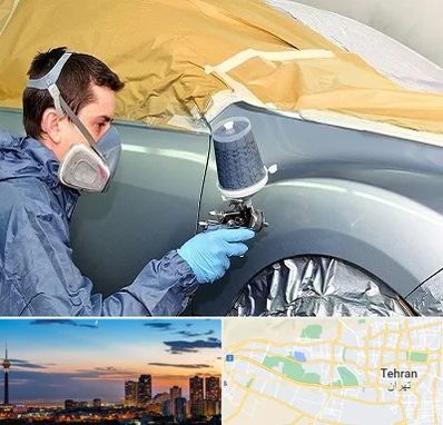 نقاشی خودرو در غرب تهران 