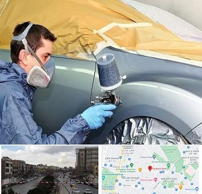 نقاشی خودرو در بلوار فردوسی مشهد