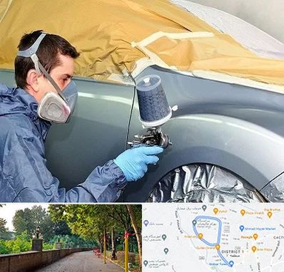 نقاشی خودرو در فلکه گاز رشت