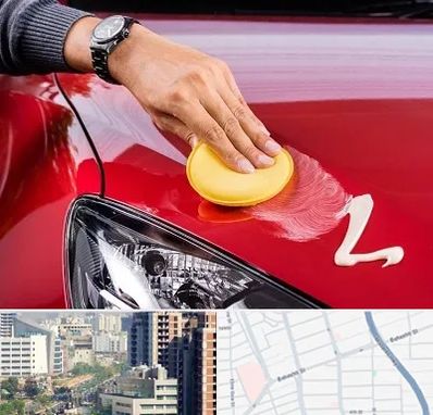 پولیش خودرو در خیابان بهشتی