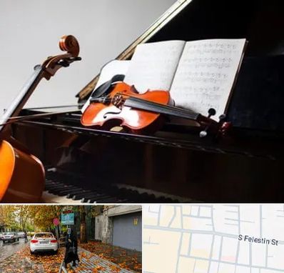 آموزشگاه موسیقی در خیابان فلسطین