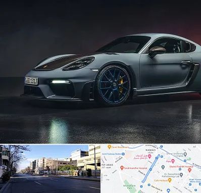 تعمیرگاه پورشه در خیابان ملاصدرا شیراز