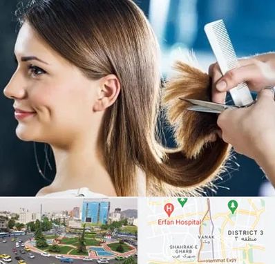 آرایشگاه کوتاهی مو در ونک تهران