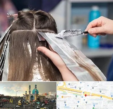 آرایشگاه رنگ مو در رسالت