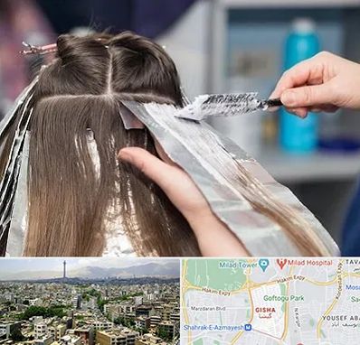 آرایشگاه رنگ مو در گیشا